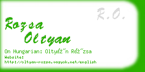 rozsa oltyan business card